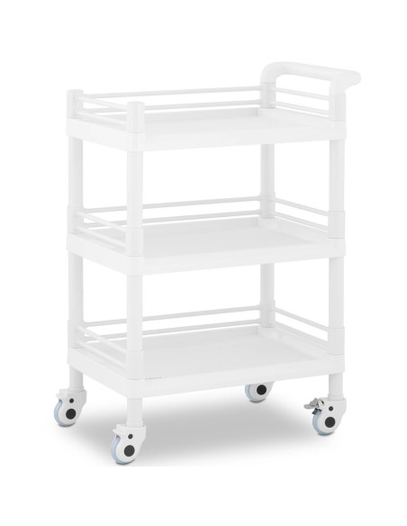 Kosmetinių procedūrų laboratorinis vežimėlis su 3 lentynomis 70 x 45 x 99 cm Kosmetinių procedūrų laboratorinis vežimėlis su 3 lentynomis 70 x 45 x 99 cm
