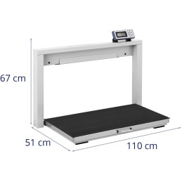 Sulankstomos laikymo platforminės svarstyklės 95 x 50 cm LCD 150 kg / 50 g