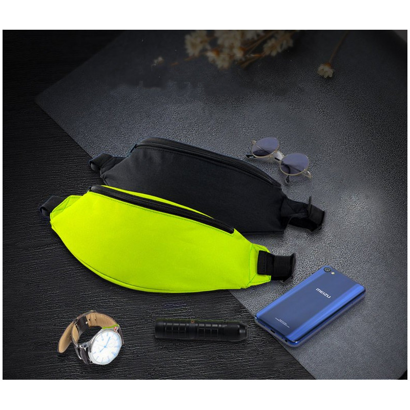 Bėgimo diržo juosmens krepšys telefono dėklas raktai dokumentai piniginė juoda
