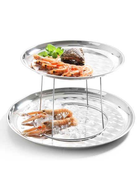 Plieninės vitrinos su pagrindu jūros gėrybėms - Hendi 480519