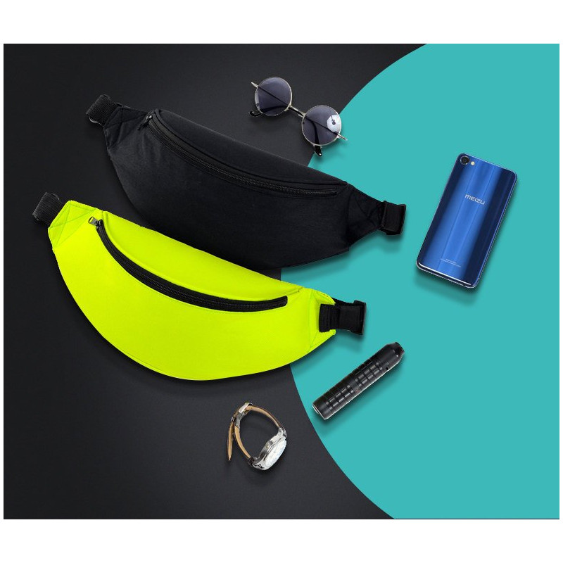 Bėgimo diržo juosmens krepšys telefono dėklas raktai dokumentai piniginė juoda