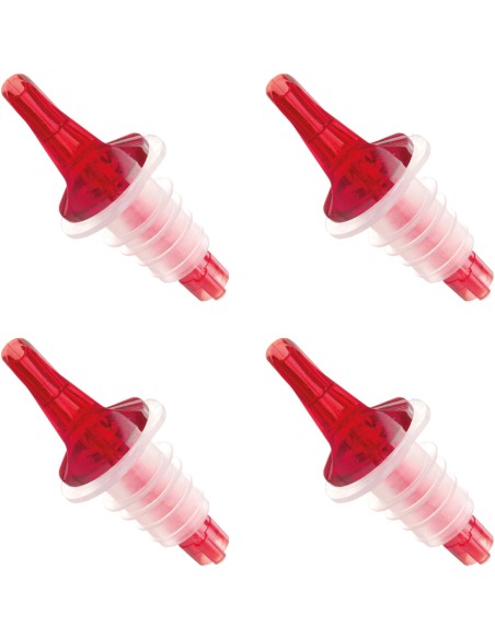Išpylimo čiaupo dozatorius buteliams - raudonas SET 4 vnt.