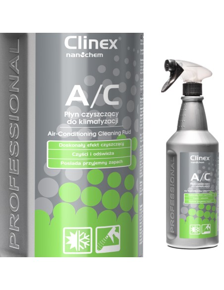 Skysta priemonė oro kondicionavimui ir ventiliacijai valyti CLINEX A/C 1L Skysta priemonė oro kondicionavimui ir ventiliacijai valyti CLINEX A/C 1L
