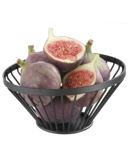 Krepšinis vielinis vaisių dubuo juodas su matiniu skersmuo. 150 mm – Hendi 427095