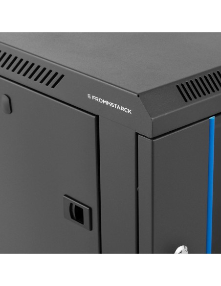 RACK tinklo serverio spintelė pakabinama 19'' 6U IP20 iki 60 kg 60x44x37 cm JUODA