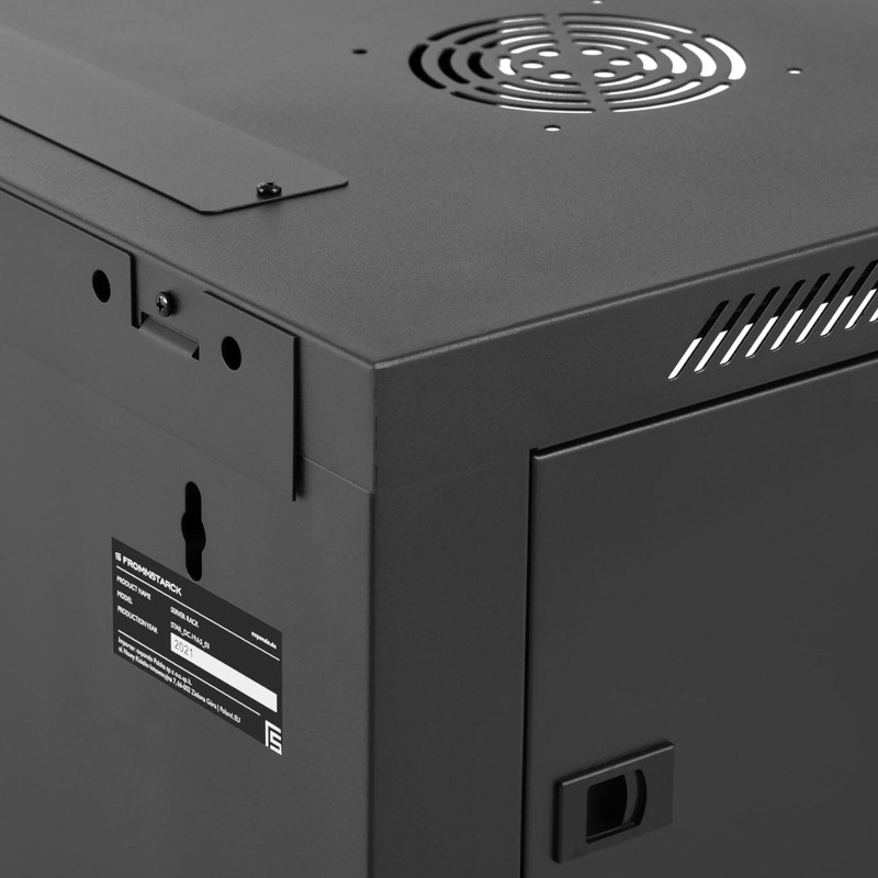 RACK tinklo serverio spintelė pakabinama 19'' 6U IP20 iki 60 kg 60x44x37 cm JUODA