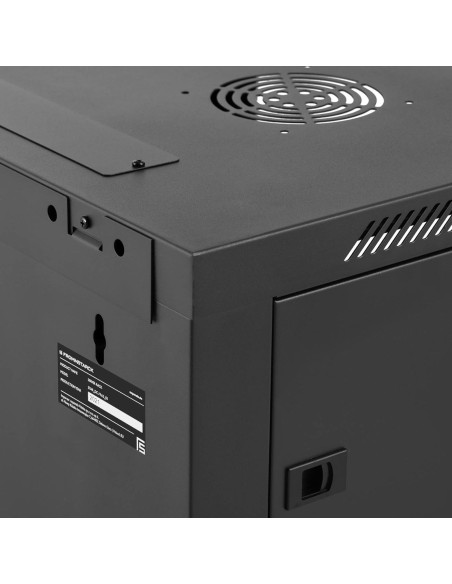 RACK tinklo serverio spintelė pakabinama 19'' 6U IP20 iki 60 kg 60x44x37 cm JUODA