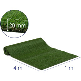 Dirbtinė žolė terasos balkonui minkšta 20 mm 13/10 cm 100 x 400 cm