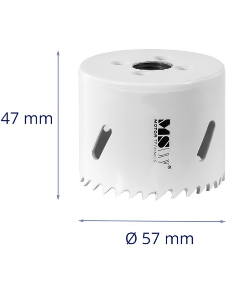 Dviejų metalų skylių pjūklo grąžtas metaliniam medienos plastikui sk. 57 mm