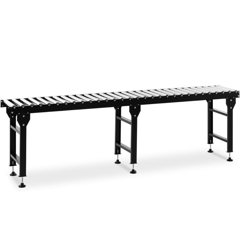 Tiektuvo transportavimo ritininis stalas 30 rulonų iki 400 kg 300 x 51 x 96 cm