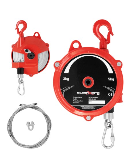 Kabelio balansavimo spyruoklinis įtempimo mažinimas įrankiams 3 - 5 kg 1,3 m Kabelio balansavimo spyruoklinis įtempimo mažinimas įrankiams 3 - 5 kg 1,3 m