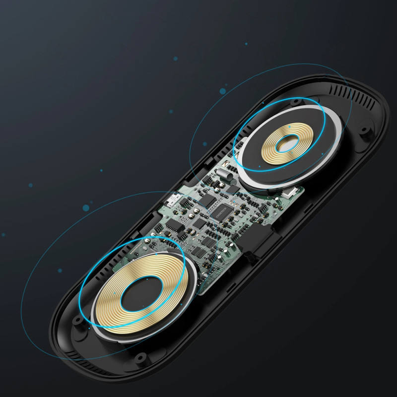 10W Qi belaidis įkroviklis telefonui ir Samsung Galaxy Watch juodas