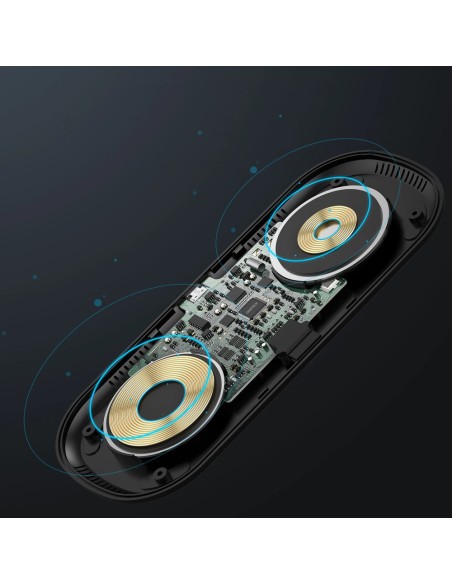 10W Qi belaidis įkroviklis telefonui ir Samsung Galaxy Watch juodas 10W Qi belaidis įkroviklis telefonui ir Samsung Galaxy Watch juodas