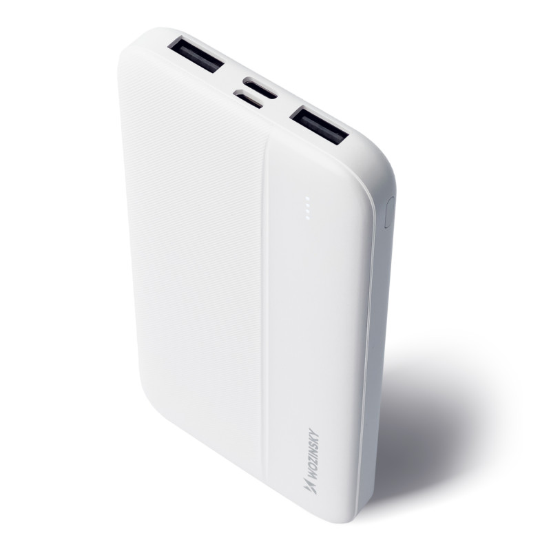 Powerbank Li-Po 10000mAh 2xUSB balta