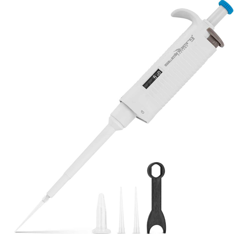 Vieno kanalo laboratorinė pipetė 0,0005-0,01 ml