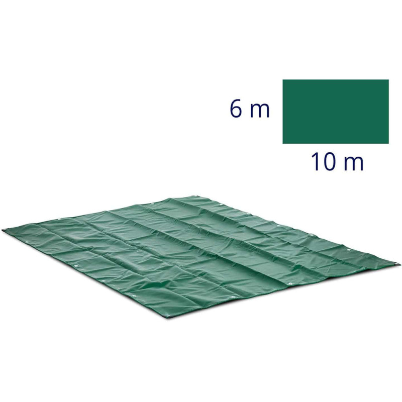 Brezento apsauginė danga su PVC ąselėmis 650 g/m2 1000 x 600 cm
