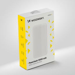 Powerbank Li-Po 10000mAh 2xUSB balta