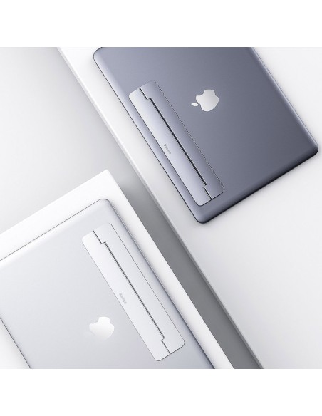 Nešiojamojo kompiuterio stovas MacBook Itin plonas sulankstomas lipnus aliuminio sidabras Nešiojamojo kompiuterio stovas MacBook Itin plonas sulankstomas lipnus aliuminio sidabras