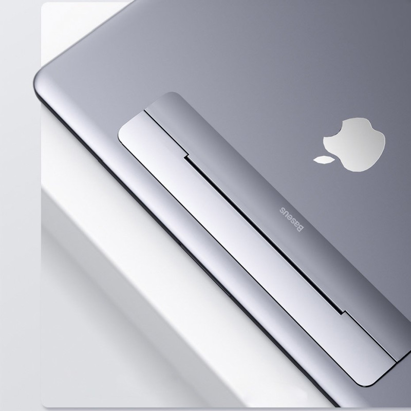 Nešiojamojo kompiuterio stovas MacBook Itin plonas sulankstomas lipnus aliuminio sidabras