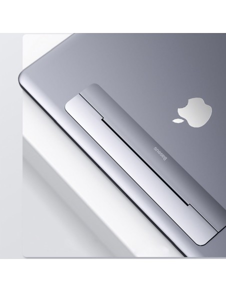 Nešiojamojo kompiuterio stovas MacBook Itin plonas sulankstomas lipnus aliuminio sidabras Nešiojamojo kompiuterio stovas MacBook Itin plonas sulankstomas lipnus aliuminio sidabras
