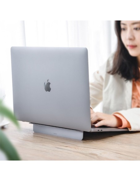 Nešiojamojo kompiuterio stovas MacBook Itin plonas sulankstomas lipnus aliuminio sidabras Nešiojamojo kompiuterio stovas MacBook Itin plonas sulankstomas lipnus aliuminio sidabras