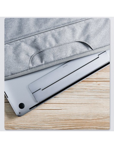 Nešiojamojo kompiuterio stovas MacBook Itin plonas sulankstomas lipnus aliuminio sidabras Nešiojamojo kompiuterio stovas MacBook Itin plonas sulankstomas lipnus aliuminio sidabras