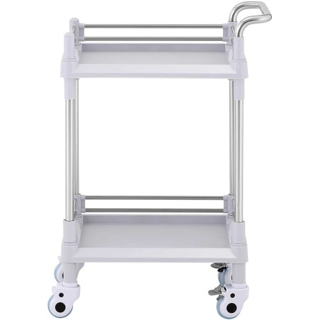 Kosmetinių procedūrų laboratorinis vežimėlis su 2 lentynomis 61 x 37 x 91 cm 20 kg Kosmetinių procedūrų laboratorinis vežimėlis su 2 lentynomis 61 x 37 x 91 cm 20 kg