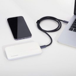 Powerbank Li-Po 10000mAh 2xUSB balta