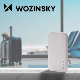 Powerbank Li-Po 10000mAh 2xUSB balta