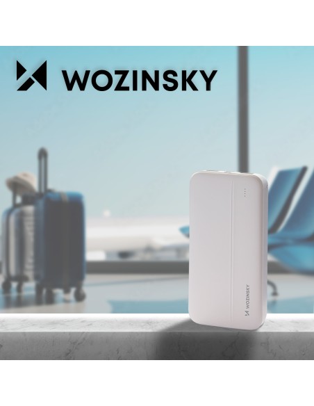 Powerbank Li-Po 10000mAh 2xUSB balta