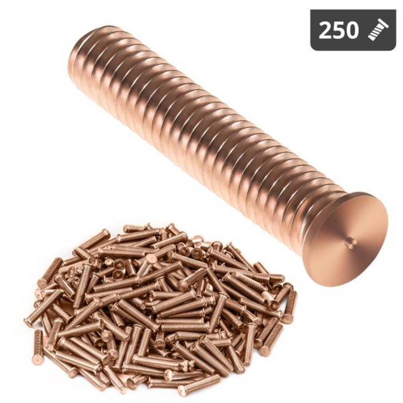 Suvirinimo kaiščiai suvirinimo aparatams variu dengtas plienas M6 30mm Stamos Vokietija 250 vnt.