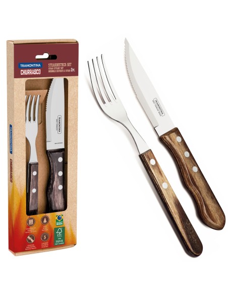 Nerūdijančio plieno kepsnių stalo įrankių rinkinys dovanų dėžutėje Churrasco JUMBO rinkinys 2 el. Nerūdijančio plieno kepsnių stalo įrankių rinkinys dovanų dėžutėje Churrasco JUMBO rinkinys 2 el.