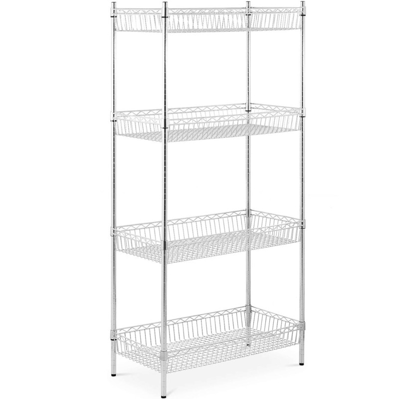 Metalinis stelažas spintai laikyti 4 krepšeliai 90 x 45 x 180 cm iki 200 kg