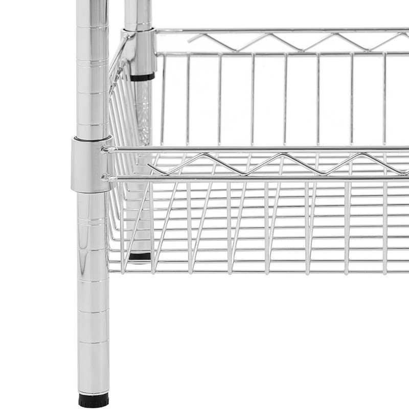 Metalinis stelažas spintai laikyti 4 krepšeliai 90 x 45 x 180 cm iki 200 kg