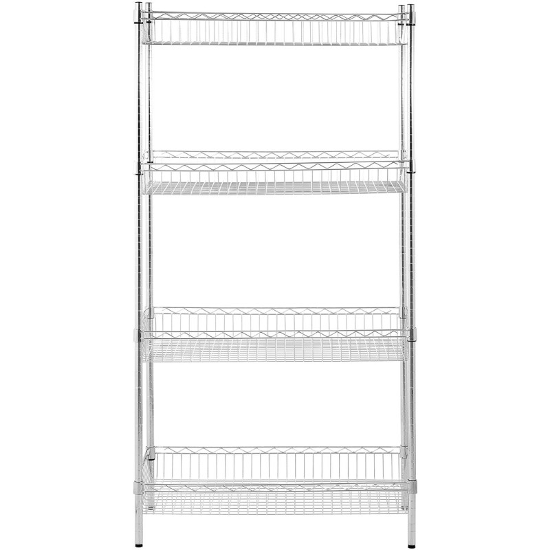 Metalinis stelažas spintai laikyti 4 krepšeliai 90 x 45 x 180 cm iki 200 kg