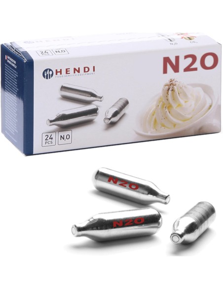 Kasetės sifonui plaktos grietinėlės dujoms N2O 24 vnt - Hendi 588215