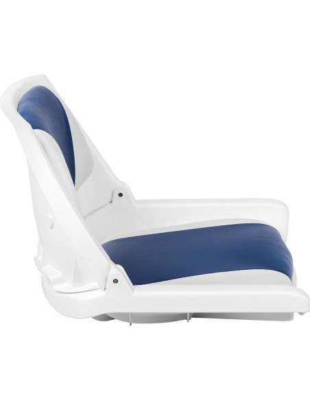 Fotelis, sulankstoma sėdynė motorinėms valtims, žema 45 x 51 x 38 cm, balta ir mėlyna Fotelis, sulankstoma sėdynė motorinėms valtims, žema 45 x 51 x 38 cm, balta ir mėlyna