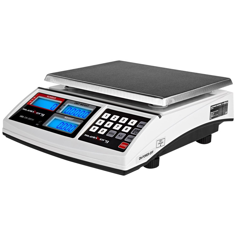 Kontrolinių svarstyklių skaičiavimo vienetų SBS-ZW-3001H LCD iki 30kg