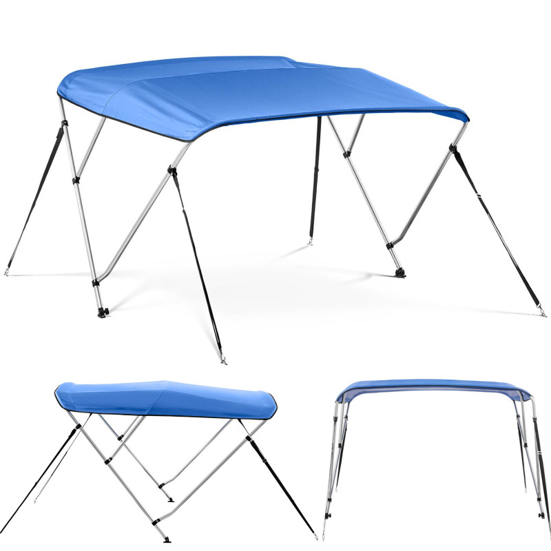 Baldakimo bimini viršus valtims 3 arkos 178 x 175 x 116 cm kobalto