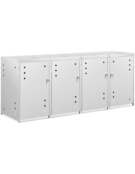 Šiukšliadėžė keturis kartus uždengta apvaliomis skylutėmis PLIENAS 4x 240 l Šiukšliadėžė keturis kartus uždengta apvaliomis skylutėmis PLIENAS 4x 240 l