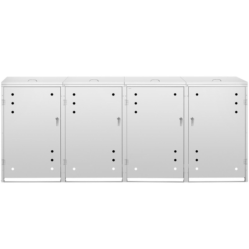 Šiukšliadėžė keturis kartus uždengta apvaliomis skylutėmis PLIENAS 4x 240 l