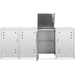 Šiukšliadėžė keturis kartus uždengta apvaliomis skylutėmis PLIENAS 4x 240 l