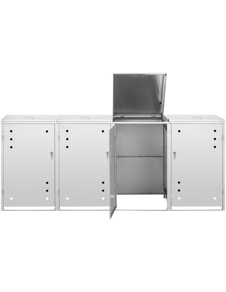 Šiukšliadėžė keturis kartus uždengta apvaliomis skylutėmis PLIENAS 4x 240 l Šiukšliadėžė keturis kartus uždengta apvaliomis skylutėmis PLIENAS 4x 240 l