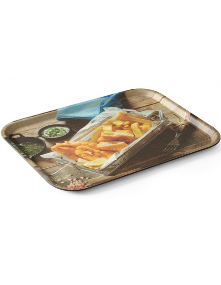 Neslystantis padėklas skaniems žuvies traškučiams patiekti 330 x 430 mm - Hendi 508022 Neslystantis padėklas skaniems žuvies traškučiams patiekti 330 x 430 mm - Hendi 508022