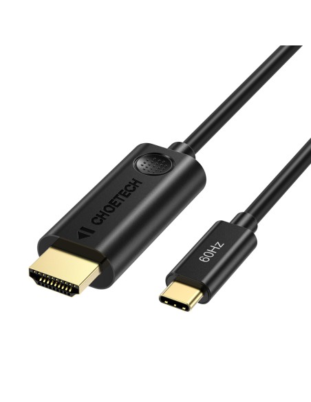 Adapterio kabelis USB Type C – HDMI 2.0 4K 60Hz 1.8m juodas Adapterio kabelis USB Type C – HDMI 2.0 4K 60Hz 1.8m juodas