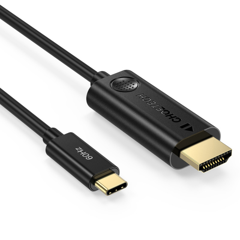Adapterio kabelis USB Type C – HDMI 2.0 4K 60Hz 1.8m juodas