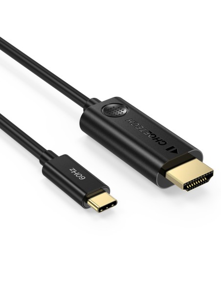 Adapterio kabelis USB Type C – HDMI 2.0 4K 60Hz 1.8m juodas Adapterio kabelis USB Type C – HDMI 2.0 4K 60Hz 1.8m juodas