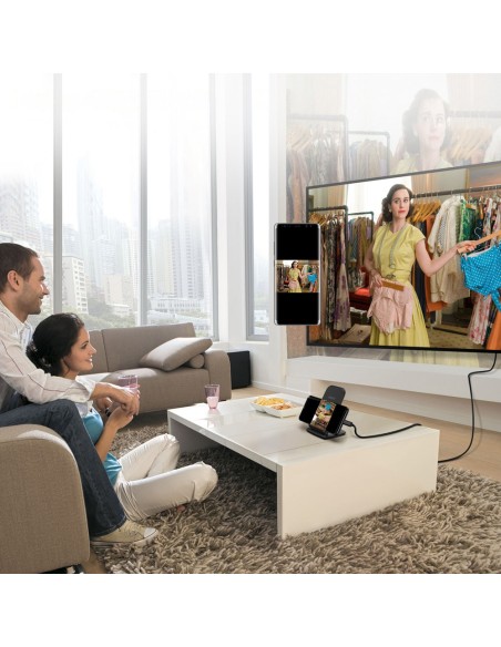 Adapterio kabelis USB Type C – HDMI 2.0 4K 60Hz 1.8m juodas Adapterio kabelis USB Type C – HDMI 2.0 4K 60Hz 1.8m juodas