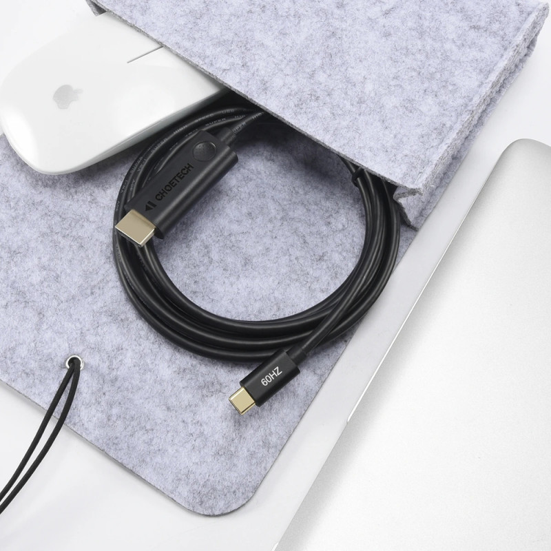 Adapterio kabelis USB Type C – HDMI 2.0 4K 60Hz 1.8m juodas