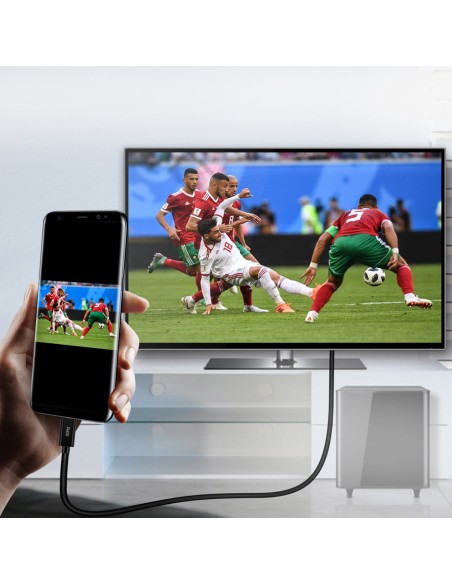 Adapterio kabelis USB Type C – HDMI 2.0 4K 60Hz 1.8m juodas Adapterio kabelis USB Type C – HDMI 2.0 4K 60Hz 1.8m juodas